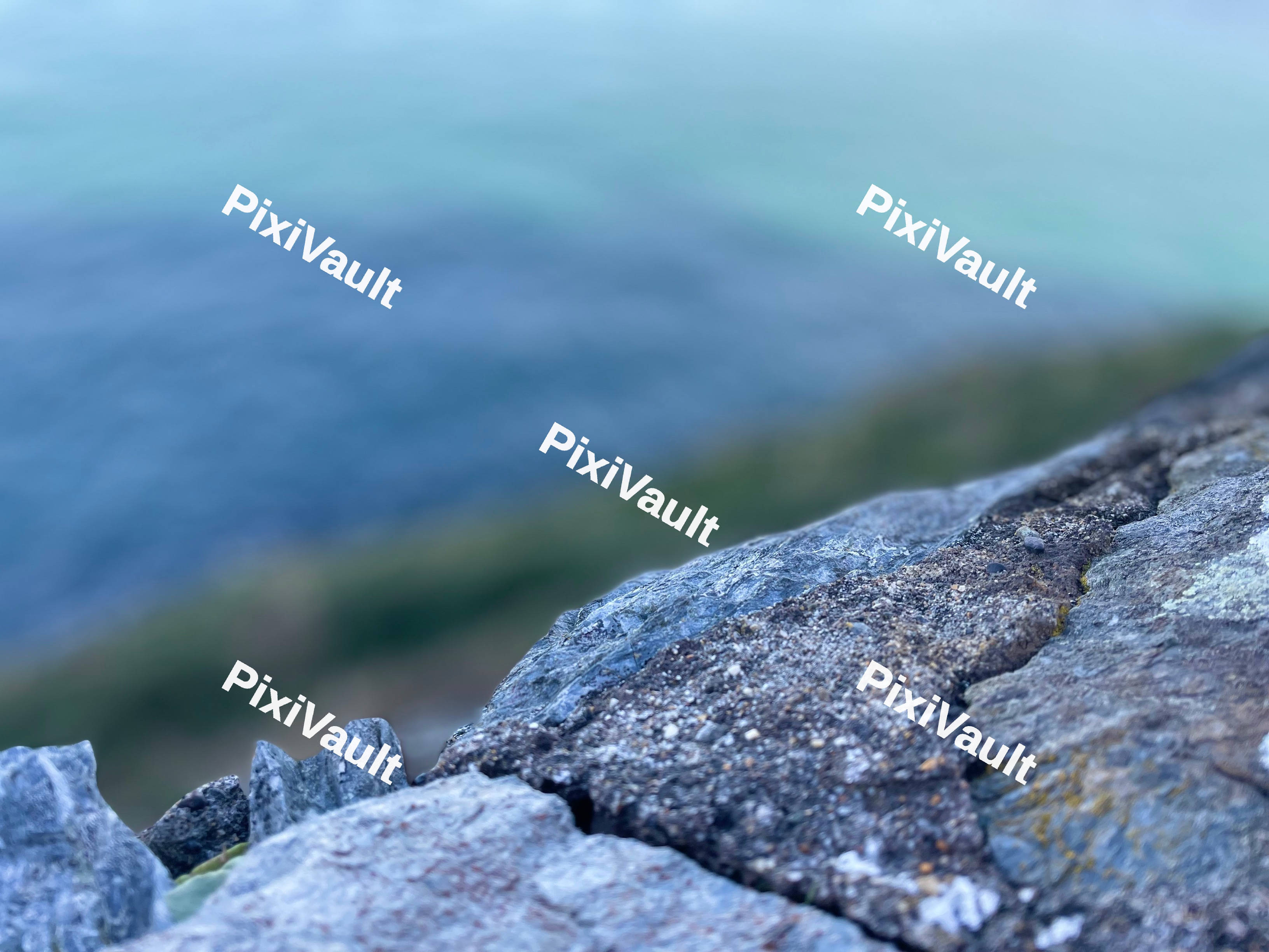 Rocks On Cliff